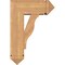 Ekena Millwork Funston Arts and Crafts Smooth Bracket w/ Offset Brace, Western Red Cedar, 7 1/2"W x 18"D x 26"H BKT0806X18X26FST03SWR - alternate 3